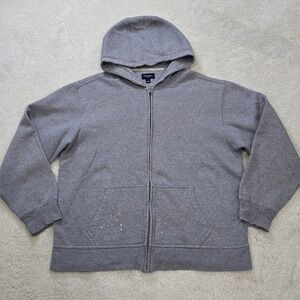 Sonoma Men's Gray Full Zip Hoodie Sweatshirt Athletic Wear Size L